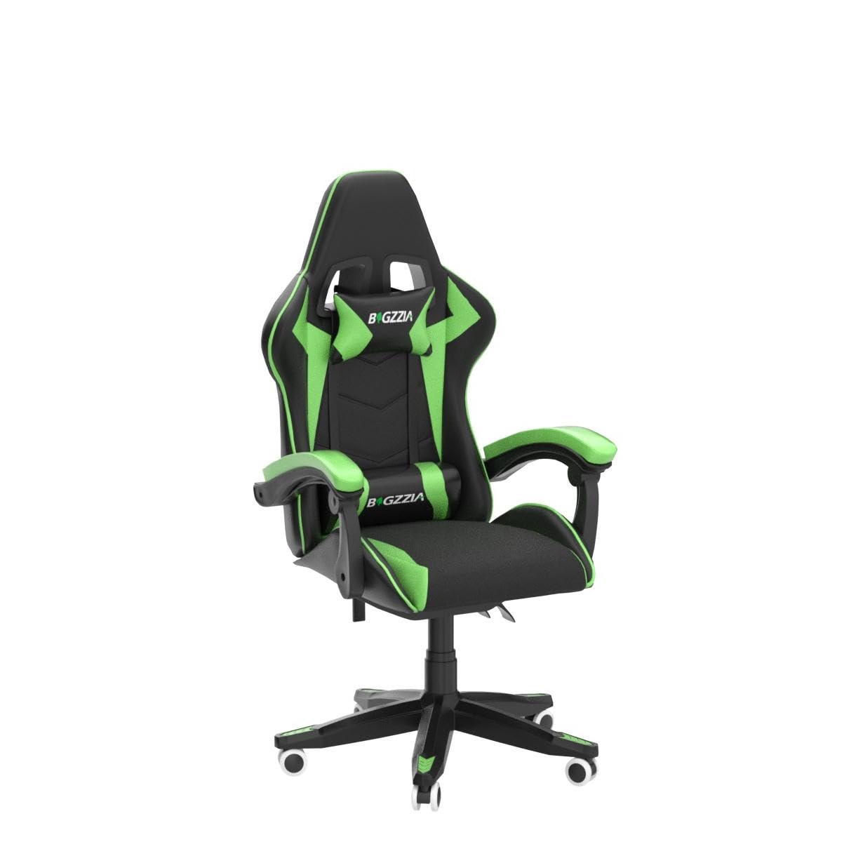 Bigzzia Gaming Chair, Ergonomic Video Game Chairs with Pillow and Lumbar Support, Racing Style Height Adjustable Computer Chair with 360°-Swivel Seat for Adults and Teens