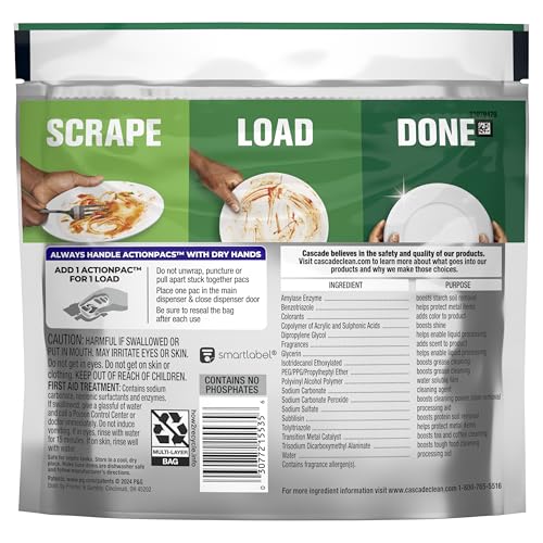 Cascade Platinum Dishwasher Pods, Dishwasher Detergent, Dish Detergent Soap, Fresh, 12 count