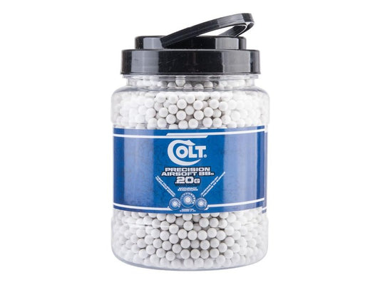 Evike Airsoft - Colt Licensed Premium 6mm High Grade Precision Airsoft BBS, 0.20g, 5000 Round, White