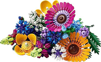 LEGO Botanicals Wildflower Bouquet Set - Artificial Flowers - Gifts for Mother's Day with Poppies and Lavender - Home Office Decor Set for Adults - Botanical Collection - 10313