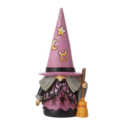 Enesco Jim Shore Heartwood Creek Halloween Witch Way Gnome Figurine, 6.5 Inch, Multicolor