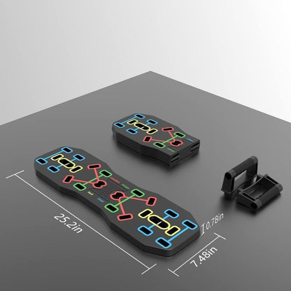 AERLANG Push Up Board, Foldable 10 in 1 Push Up Bar with Resistance Bands,Portable Multi-Function Push up Handles for Floor,Professional Push Up Strength Training Equipment