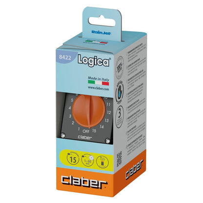 Claber 53922 8422 Aquauno Logic Programmer (Black/Orange)