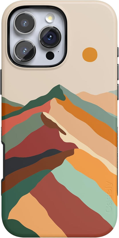 Casely iPhone 16 Pro Case | Fit Check | Neutral Checkerboard | Compatible with MagSafe | Bold Protective Design