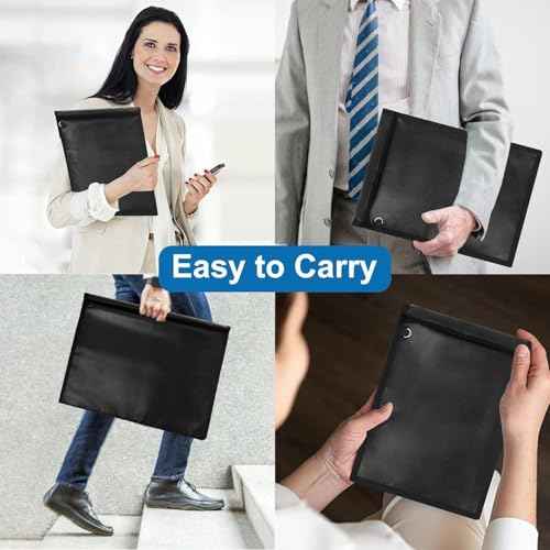 5 Pack Faraday Bags Emp Proof Bag, Extra Large Faraday Bag Included, Suitable for Phones/Laptops/Car Keys, Fireproof & Waterproof Faraday Bag for Anti-Theft Anti-Tracking RFID Signal Blocker Bag