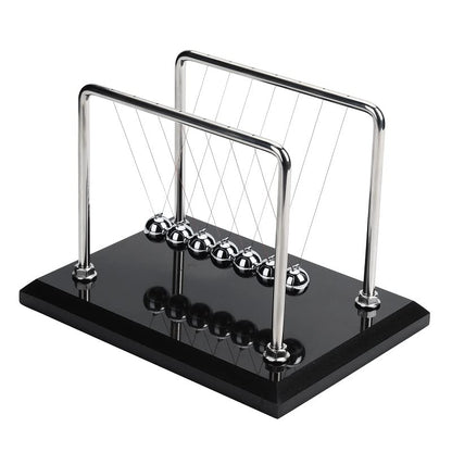 CERROPI Newton Cradle Balance Balls, 7 Ball Newton Pendulum, Classic Swing Ball, Desk Toy & Accessory, 11 inch, 65 Sec Swingtime