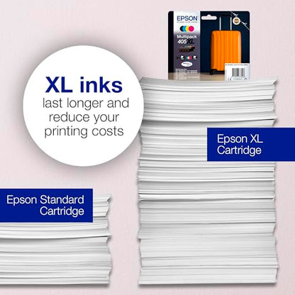 Epson 405XL Black Suitcase High Yield Genuine, DURABrite Ultra Ink,XL High Capacity