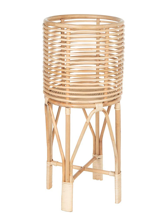 KOUBOO Rattan Indoor Plant Stand - Plant Holder, Rattan Shelf, Tiered Plant Stand, Planter Display, Home Storage for Plant Pots, Medium, Natural Brown