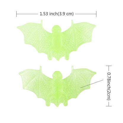 FAZHBARY 40 Counts Mini 3D Bats Halloween Decoration Bat Plastic Toy Party Favor Artificial Bats for Crafts Creepy Scary Prank Toys