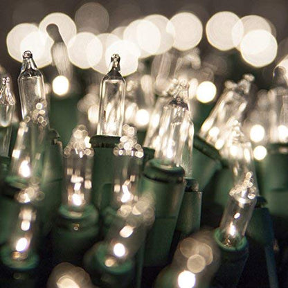 Holiday Joy - 300 Count Warm White Christmas Lights Outdoor, 32FT Length Per Set Incandescent Christmas Lights Indoor, Corded Tree String Lights for Xmas Decorations (Green Wire)