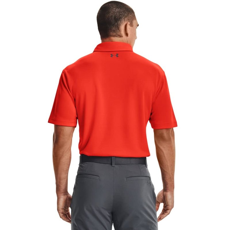 Under Armour Men's Tech Golf Polo, Phoenix Fire (296)/Pitch Gray, 3X-Large
