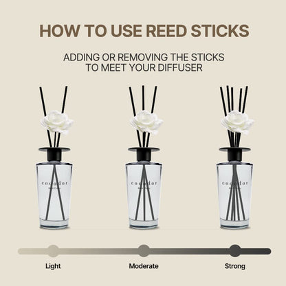 COCODOR White Flower Reed Diffuser/April Breeze / 500ml / 1 Pack/Large Capacity Scent Diffuser for Bathroom Kitchen Bedroom Shelf Décor