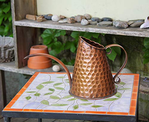 Achla Designs Dainty Hammered Copper Watering Can, 3 Pint