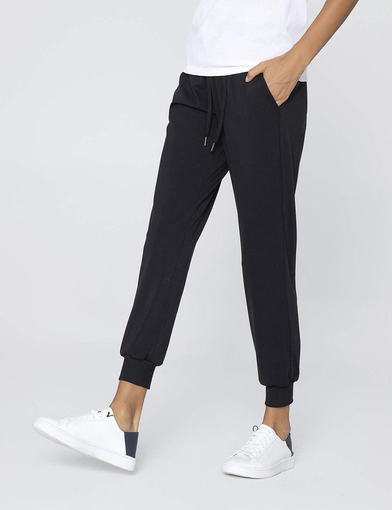 AJISAI Women's Joggers Pants with Pockets Drawstring Sweatpants for Running Workout Lounge Wear Black M