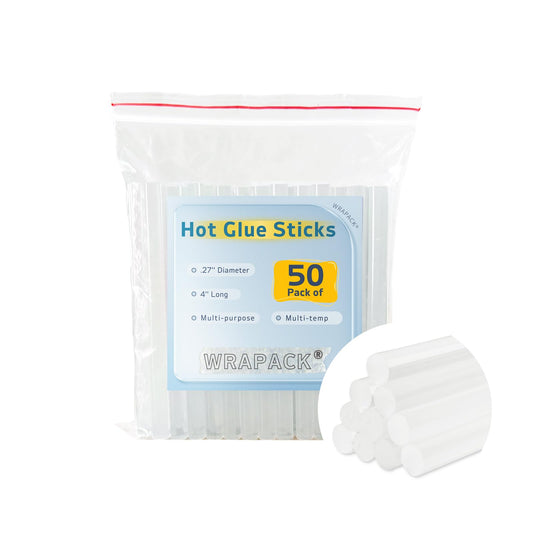 Hot Glue Sticks, Mini Glue Sticks for Glue Gun Low High Temp, Clear Small Glue Sticks Bulk for Crafts DIY and Repairs, 0.27'' x 4'', Pack of 50