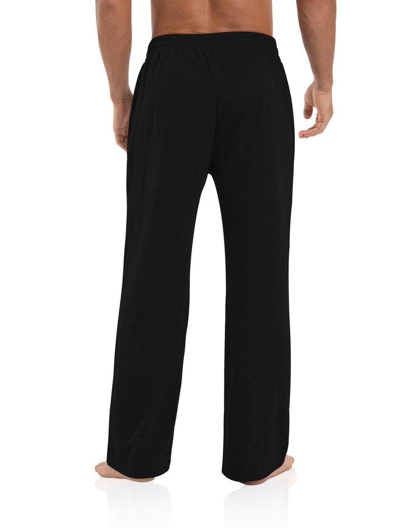 Agnes Urban Men's Joggers Sweatpants Open Bottom Straight Leg Casual Loose Fit Running Athletic Jersey Pants with Pockets