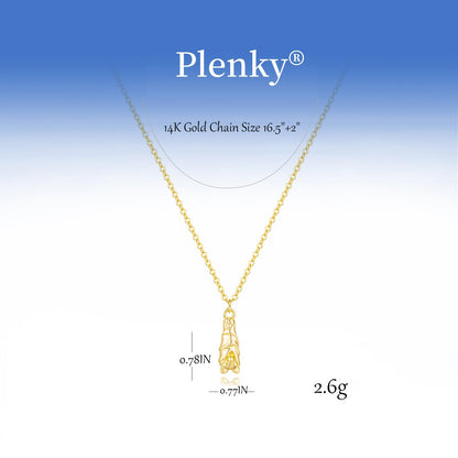 Plenky Gold Necklace for Women-14K Gold Plated Bat Dainty Simple Jewelry Necklace for Women Gifts