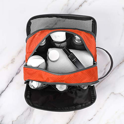 Gonex Men Toiletry Bag with Strap Sport Style Repellent Showerproof Nylon Orange