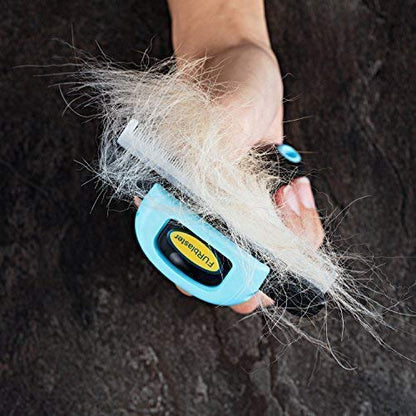 Deshedding Tool & Pet Grooming Brush for Small, Medium & Large Dogs, Cats & Horses, With Short to Long Hair. Dramatically Reduces Shedding In Under 10 Minutes