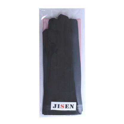 JISEN Men Police Formal Tuxedo Honor Guard Parade Nylon Cotton Gloves 26cm Black