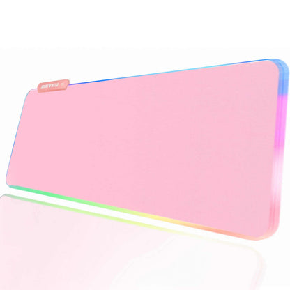 JMIYAV Pink RGB Gaming Mouse Pad 31.5x12 Inch PC XL Large Extended Glowing Led Light Up Desk Pad Non-Slip Rubber Base Computer Cute Mousepad Mat Desk Accessories Gaming Setup 31.5x12 Inch