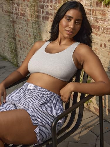 Fruit Of The Loom Womens Built Up Tank Style Value Pack Sports Bra, Heather Blue/White/Heather Grey/Heather Blue/White/Heather Grey 6-pack, 42 US