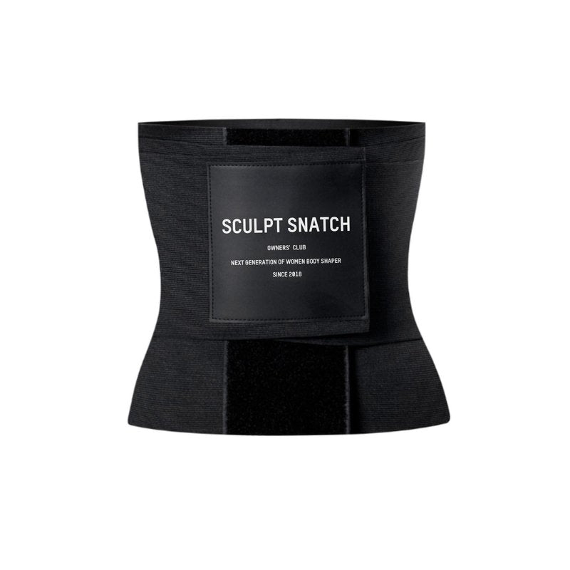 Sculpt Snatch Hourglass Waist Trainer for Women–Adjustable Sweat Band for Stomach, Tummy Control&Workout Waist Trimmer(BLACK,X-Small)