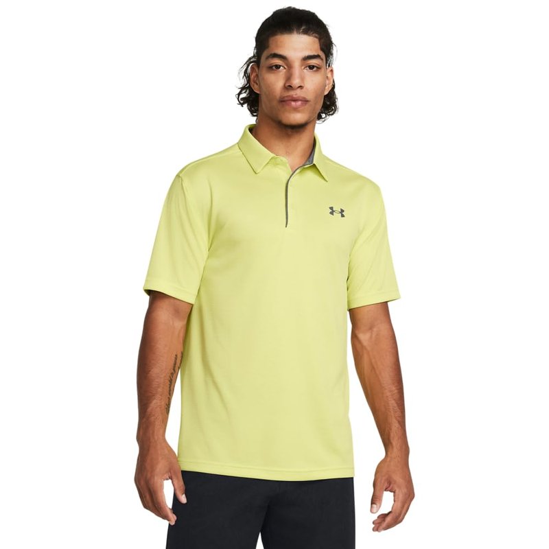 Under Armour Men's Tech Golf Polo, (727) Sonic Yellow / / Pitch Gray, X-Large Tall