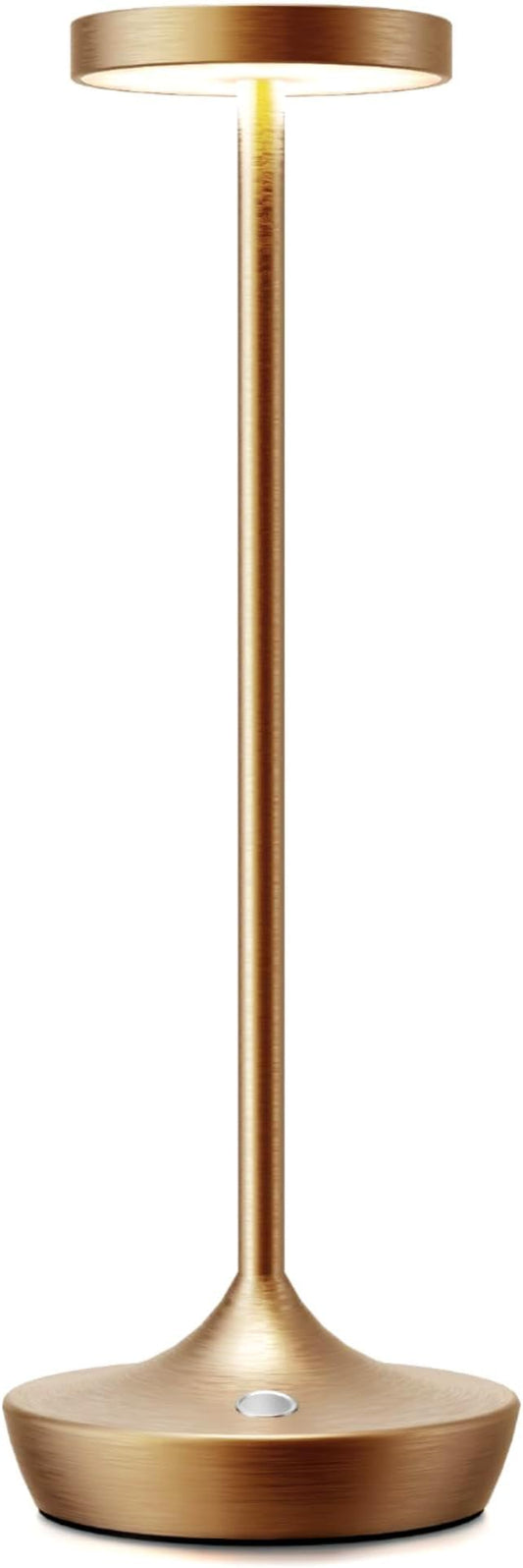 Cordless Table Lamp Rechargeable - 6000mAh LED Battery Operated Table Light - Portable Touch Dimmable Outdoor Waterproof Table Lamps for Patio Restaurant Dining (Bronze)