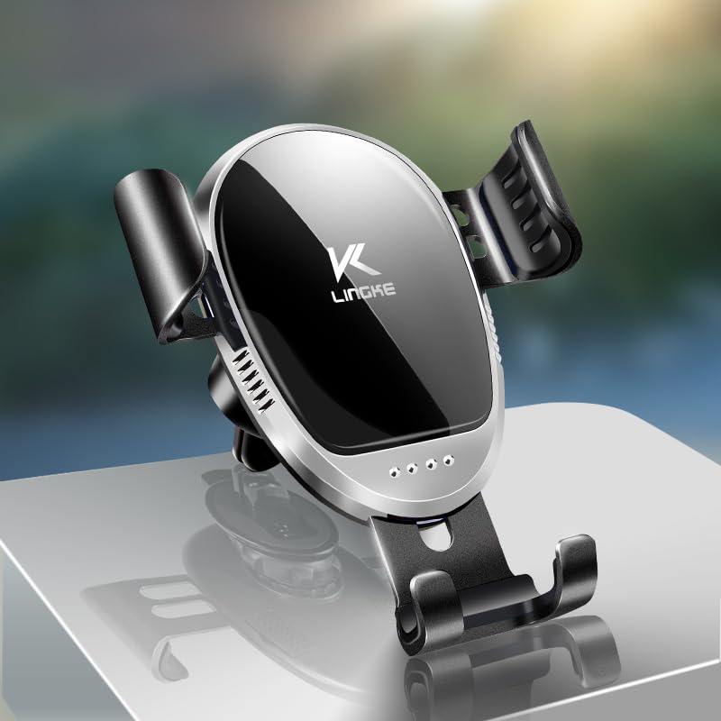 Cell Phone Car Holder Sensing Car Holder, 2024 Upgraded Best Car Air Vent Phone Holder Military Grade Shockproof Air Vent Phone Holder for All Phones (Blue)