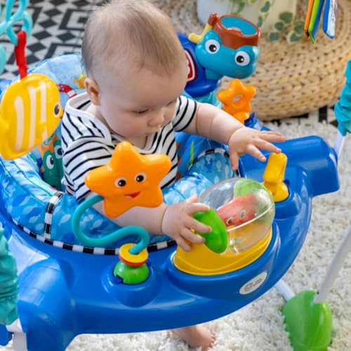 Baby Einstein, Neptune's Ocean Discovery Activity Jumper & Bouncer, Play Centre with Removable Toys, Introduces Numbers and Colours, Languages, 4 Adjustable Heights, 360° Rotation, Ages 6 Months+