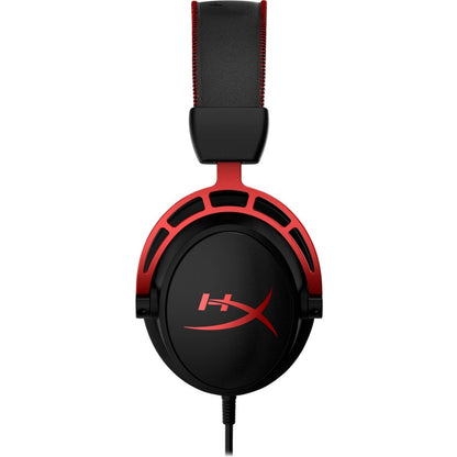 HyperX Cloud Alpha Gaming Headset Headphone Wired Detachable Noise Cancelling Microphone Dual Chamber Drivers Memory Foam Over-Ear Soft Leatherette for PC Xbox Nintendo Switch PS4 Black Red (Renewed)