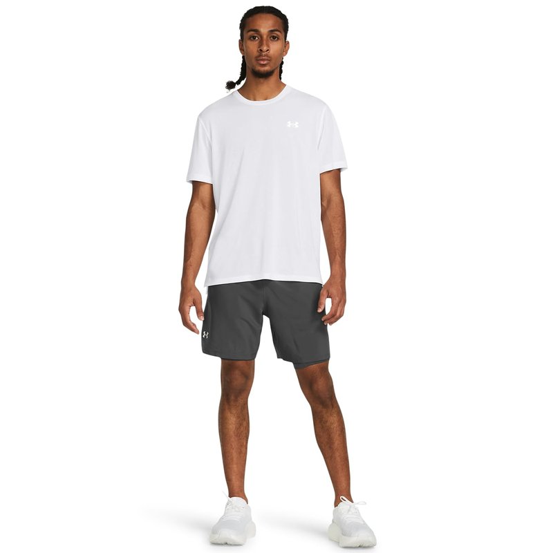 Under Armour Men's Launch Run 7-inch 2-in-1 Shorts, (025) Castlerock/Castlerock/Reflective, Large