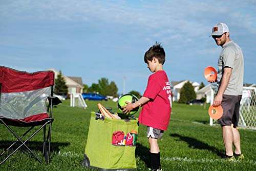 Gorilla Carts GCSS-11G-COM Collapsible Soft-Sided Folding Garden Cart, 150-Pound Capacity, Green