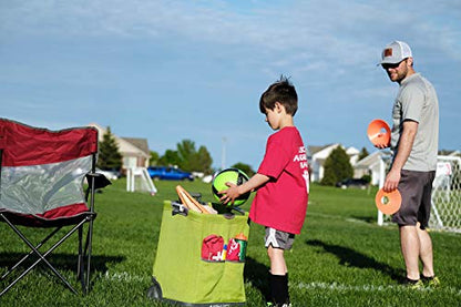 Gorilla Carts GCSS-11G-COM Collapsible Soft-Sided Folding Garden Cart, 150-Pound Capacity, Green