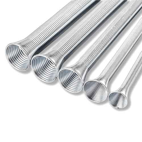 5 Pcs Spring Tube Benders Set, Tube Bender Kit 1/4'', 3/8'', 1/2'', 5/8'', 5/16'' for Copper Aluminum Thin Wall Steel Tubing, 8.27" / 210mm Length