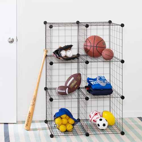 Honey-Can-Do 6 Cube Black Storage Set SHF-09484 Black