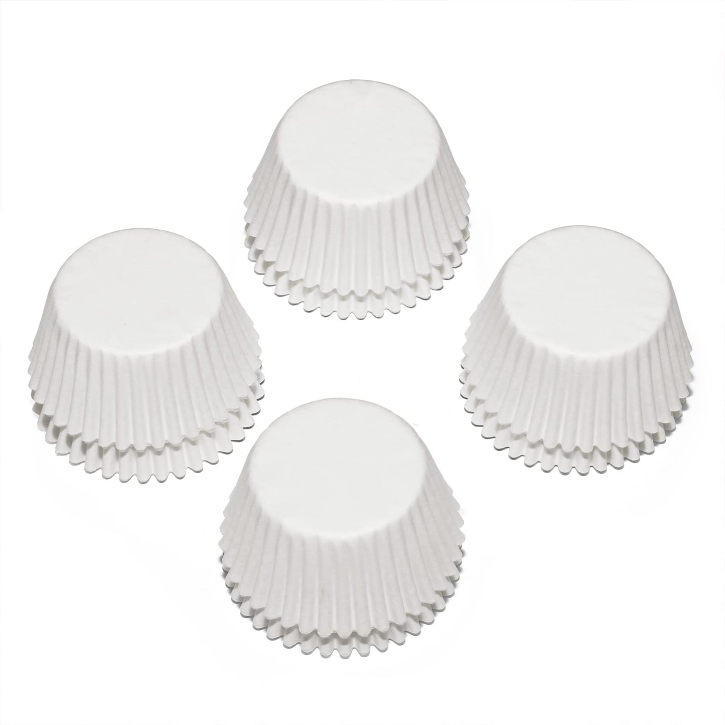 Caperci 500 Count Mini Cupcake Liners White Muffin Liners Greaseproof No Smell Small Cupcake Wrappers Baking Cups