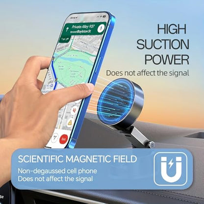 Adjustable Phone Stand with On/Off Switch, 360° Rotation, Fordable and Portable with Multipurpose Phone Holder