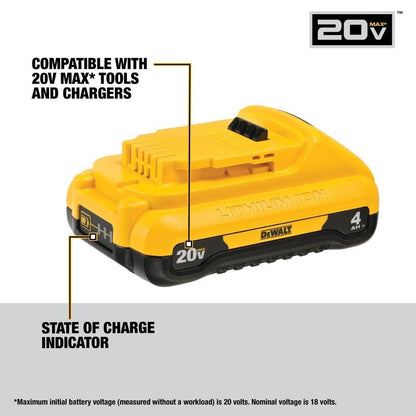 DEWALT 20V MAX 4 Ah Lithium Ion Battery 2-Pack (DCB240-2)