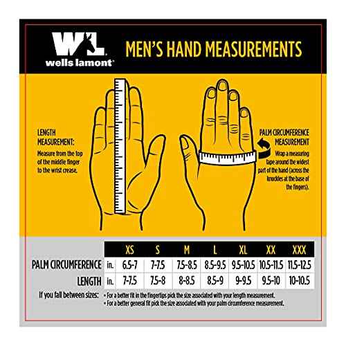 Wells Lamont Men's HydraHyde Black Leather Palm Winter Work Gloves, Extra Large 1206XLK