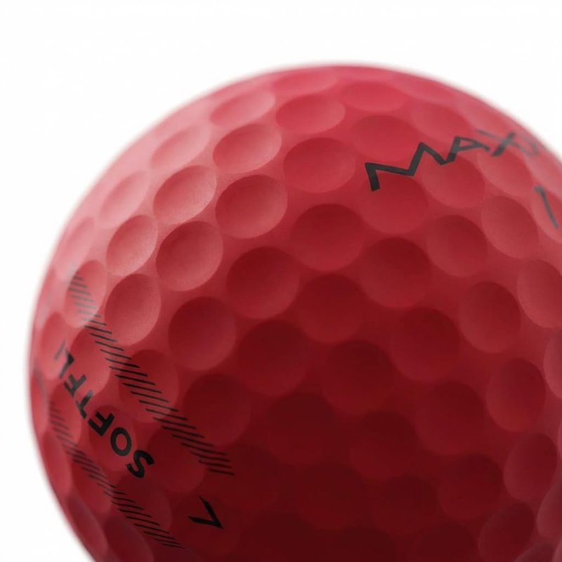 Maxfli SoftFli Golf Balls – 36-Pack Matte Red | Soft Feel Low Compression Golf Balls for Distance & Control | Durable Ionomer Cover | Ideal for Beginners & Recreational Golfers