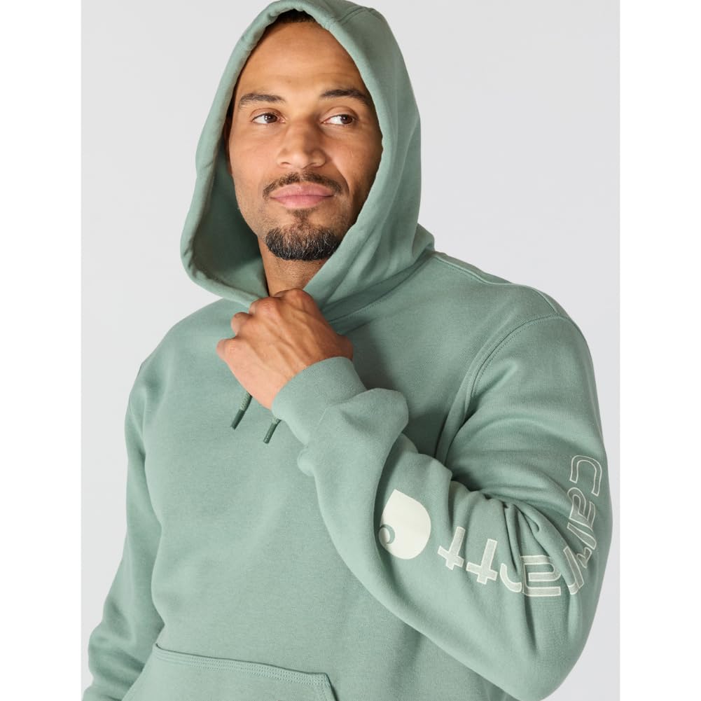 Carhartt Men's Iconic K288 Logo Sweatshirt, Green Slate, Large