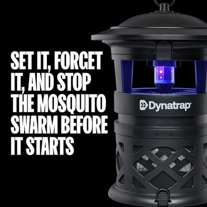 DynaTrap DT1130SR Mosquito & Flying Insect Trap - Outdoor/Indoor, Fly Catcher, Plug-in Bug Catcher/Bug Light, 1/2 Acre Coverage, Black