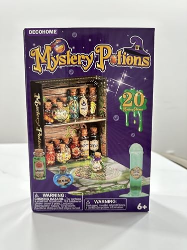 Mystery Potions DECOHOME Kit for Kids, 20 Magic Mix Wizard Potion Bottles, Craft Toys Creative Christmas Birthday Gifts for Boys & Girls Age 6 7 8 9 10+