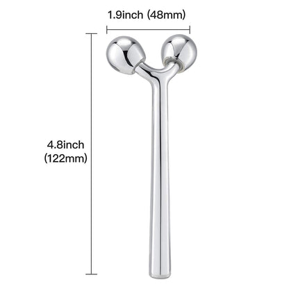 Tekson Faical Roller Massager, 3D Metal Face Massage Tool for Reduce Puffiness, Remove Eye Wrinkles, Face Lift, Increase Firmness, Anti-Aging, Skin Tightening (Zinc Alloy)