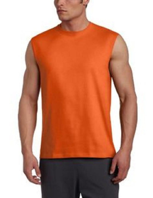 Russell Athletic Men's Cotton Basic Muscle,Basic Burnt Orange,Medium