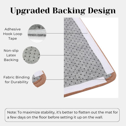 Furrther Sisal Cat Scratcher Mat (Use on Wall, Couch and Carpet), Durable and Shedding-Resistant Cat Scratching Surface - 21.7x13 inch with Adhesives and Twist Pins (The Black Cat Vintage Poster)