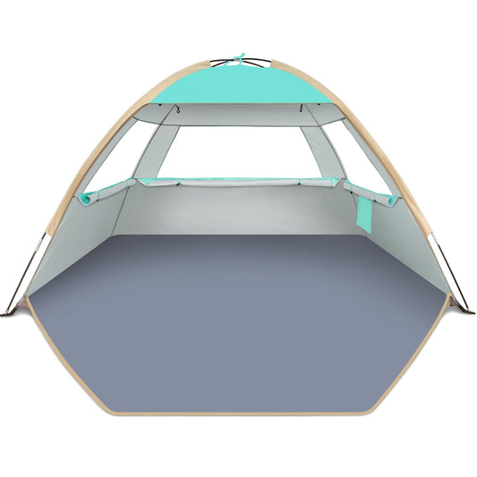 Gorich Beach Tent Sun Shelter for 3-10 Person with UPF 50+ UV Protection, Lightweight & Easy Setup Beach Shade Canopy, Portable Shade Tent Cabana
