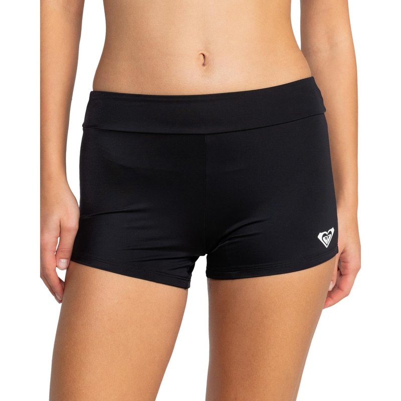 Roxy Women's Tummy Control Beach Biker Shorts – Workout, Volleyball & Gym Shorts, Yoga, Beachwear, Onyx, X-Large